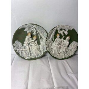 UCAGCO Ceramic Rococo Plates Set of 2